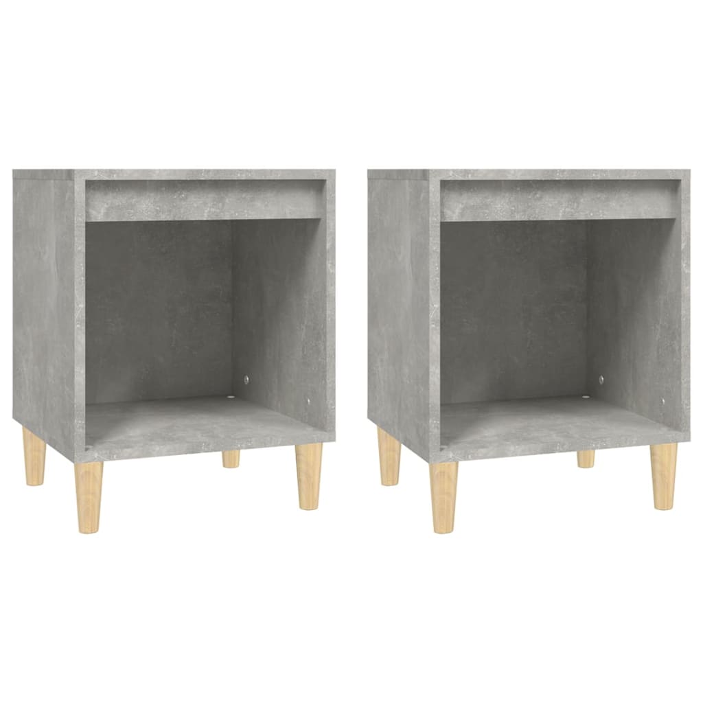 Comodini 2 pz Grigio Cemento 40x35x50 cm - homemem39