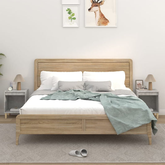 Comodini 2 pz Grigio Cemento 40x35x50 cm - homemem39