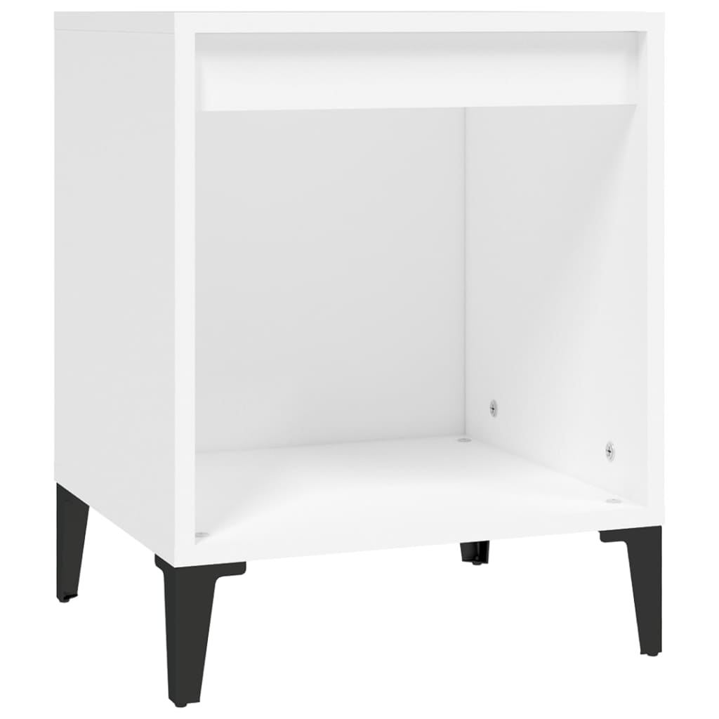 Comodini 2 pz in Bianco 40x35x50 cm - homemem39