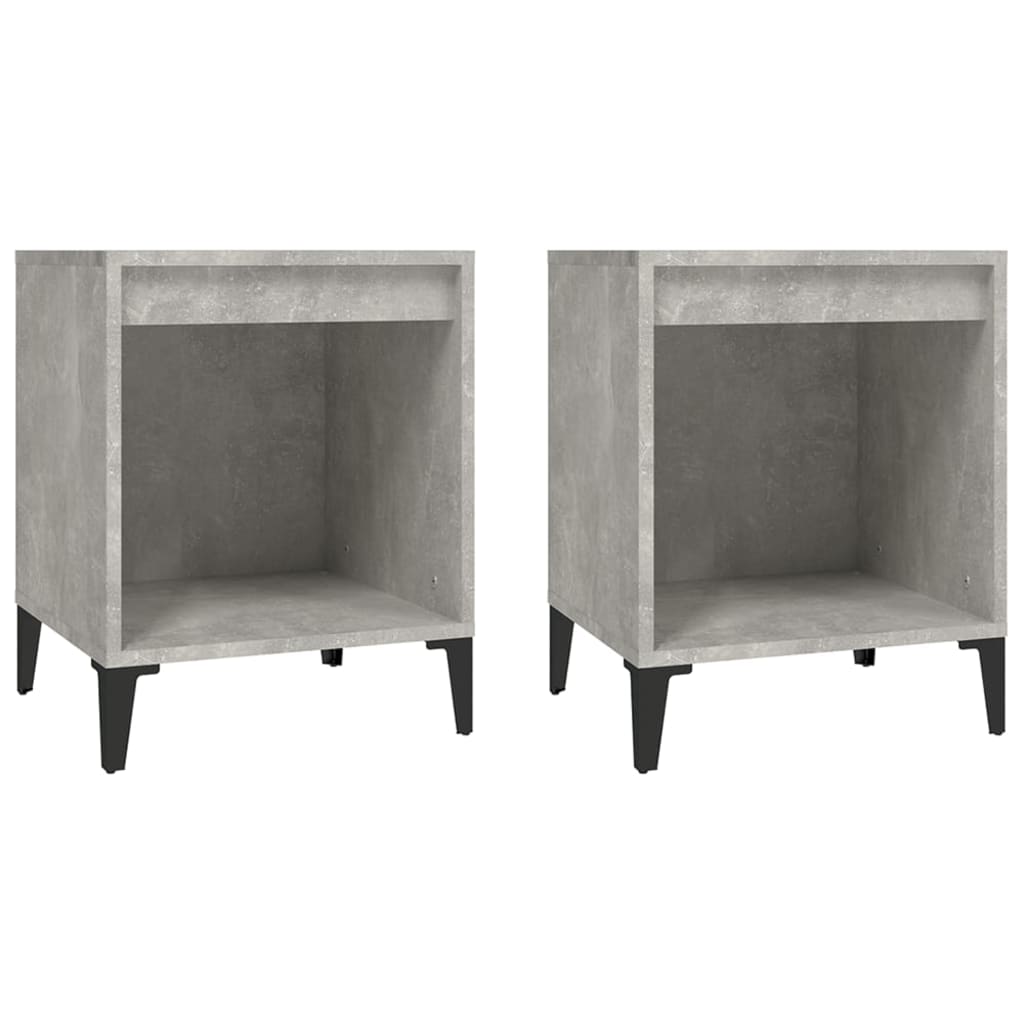 Comodini 2 pz Grigio Cemento 40x35x50 cm - homemem39
