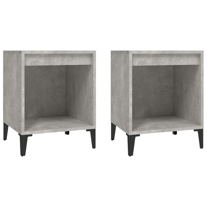 Comodini 2 pz Grigio Cemento 40x35x50 cm - homemem39