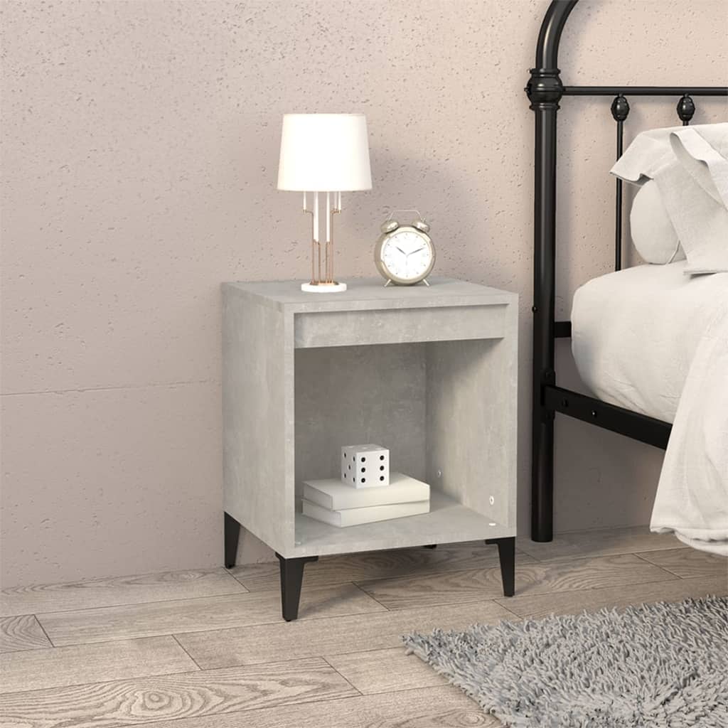Comodini 2 pz Grigio Cemento 40x35x50 cm - homemem39