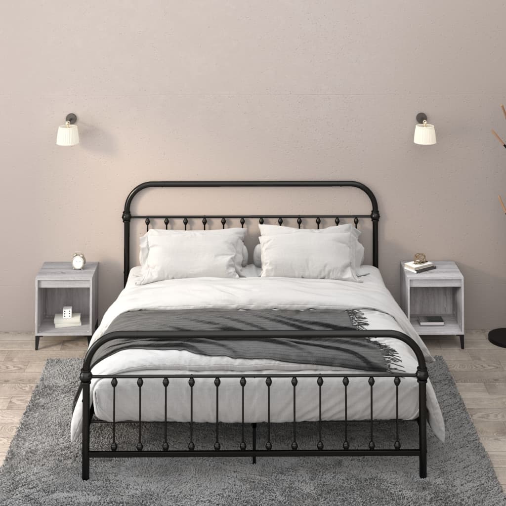 Comodino 2 pz Grigio Sonoma 40x35x50 cm - homemem39