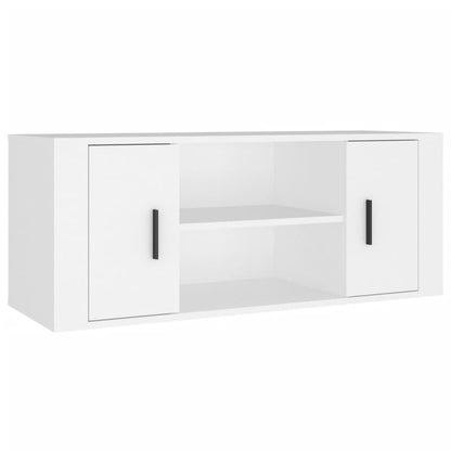 Mobile Porta TV Bianco 100x35x40 cm in Legno Multistrato - homemem39