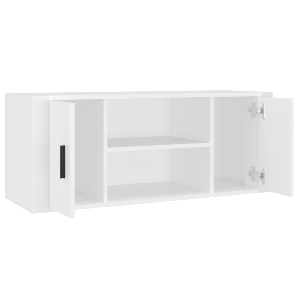 Mobile Porta TV Bianco 100x35x40 cm in Legno Multistrato - homemem39