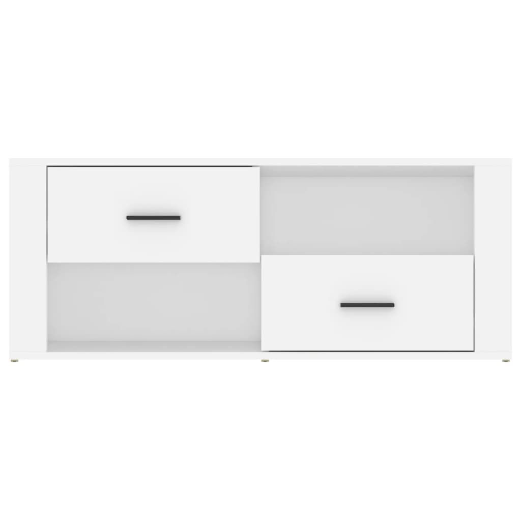Mobile Porta TV Bianco 100x35x40 cm in Legno Multistrato | homemem39