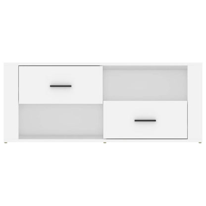 Mobile Porta TV Bianco 100x35x40 cm in Legno Multistrato | homemem39