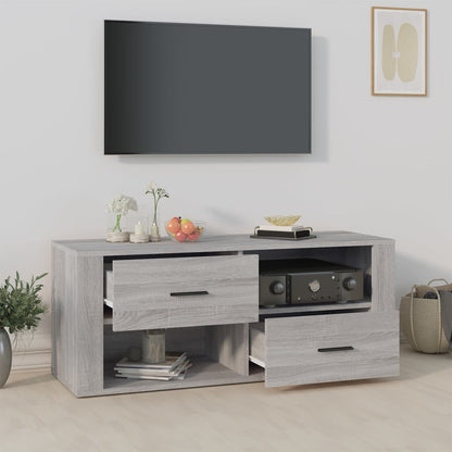 Mobile TV Grigio Sonoma 100x35x40 cm in Legno Multistrato - homemem39