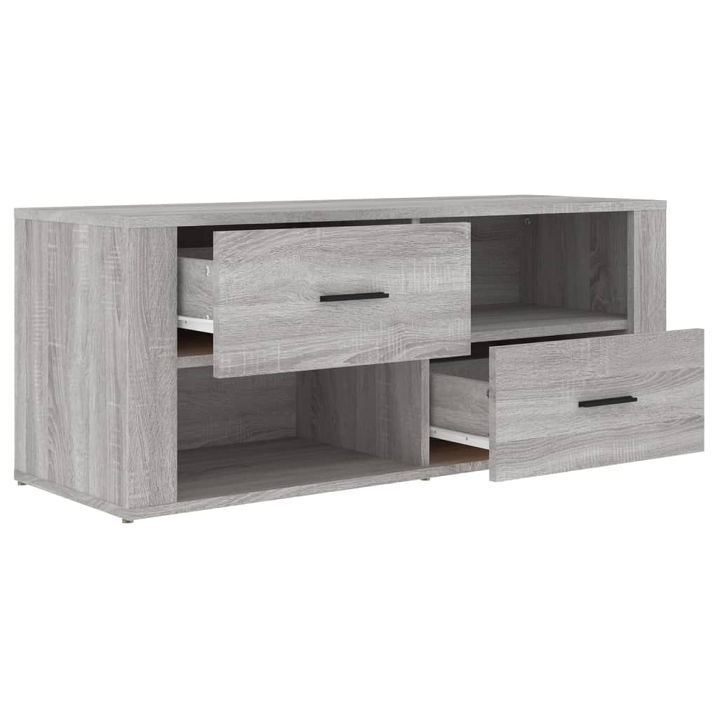 Mobile TV Grigio Sonoma 100x35x40 cm in Legno Multistrato - homemem39