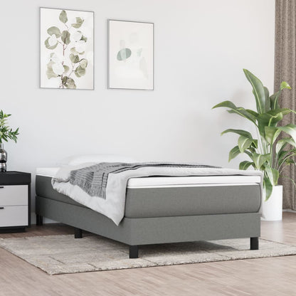 Struttura Letto a Rete a Molle Grigio Scuro 80x200 cm Tessuto