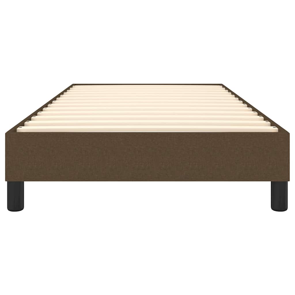 Struttura Letto a Rete a Molle Marrone Scuro 80x200 cm Tessuto