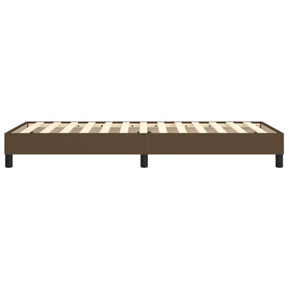 Struttura Letto a Rete a Molle Marrone Scuro 80x200 cm Tessuto