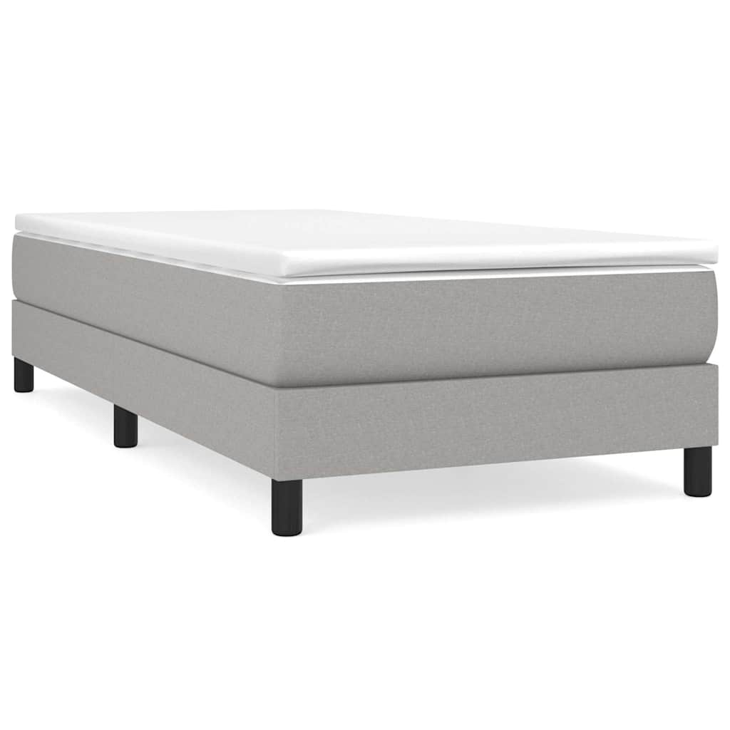 Struttura Letto a Rete a Molle Grigio Chiaro 90x190 cm Tessuto