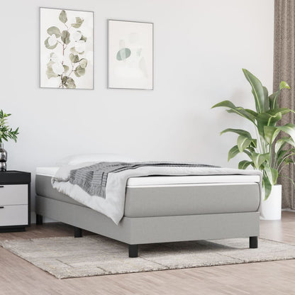 Struttura Letto a Rete a Molle Grigio Chiaro 90x190 cm Tessuto | homemem39