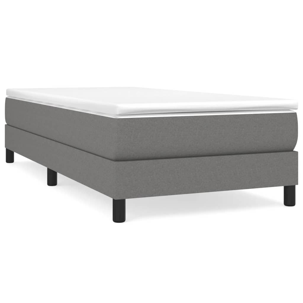 Struttura Letto a Rete a Molle Grigio Scuro 90x190 cm Tessuto | homemem39