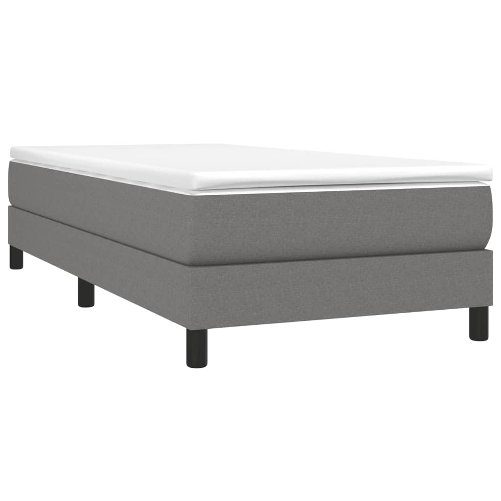 Struttura Letto a Rete a Molle Grigio Scuro 90x190 cm Tessuto | homemem39