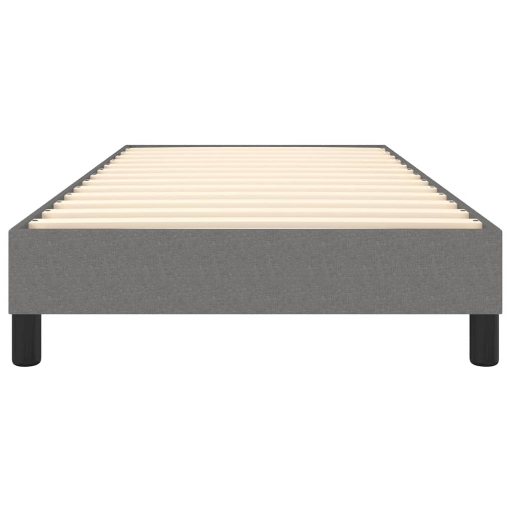 Struttura Letto a Rete a Molle Grigio Scuro 90x190 cm Tessuto