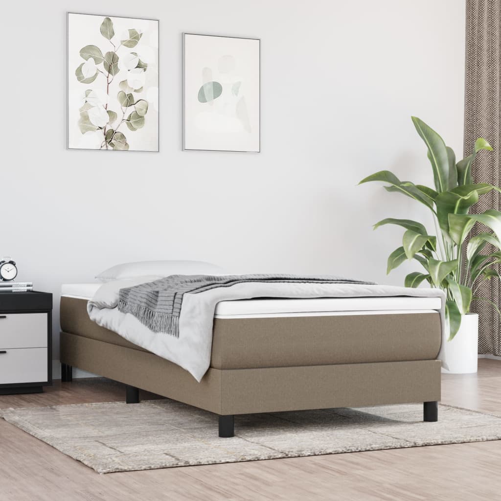 Struttura Letto a Rete a Molle Tortora 90x190 cm Tessuto | homemem39