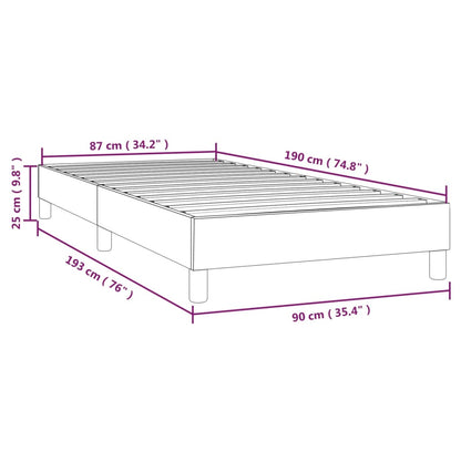Struttura Letto a Rete a Molle Crema 90x190 cm in Tessuto | homemem39