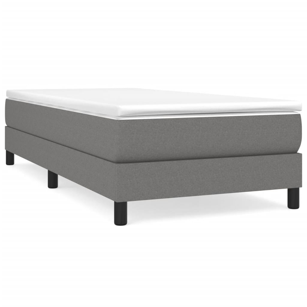 Struttura Letto a Rete a Molle Grigio Scuro 90x200 cm Tessuto