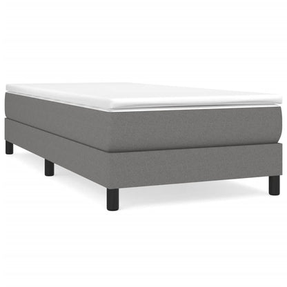 Struttura Letto a Rete a Molle Grigio Scuro 90x200 cm Tessuto