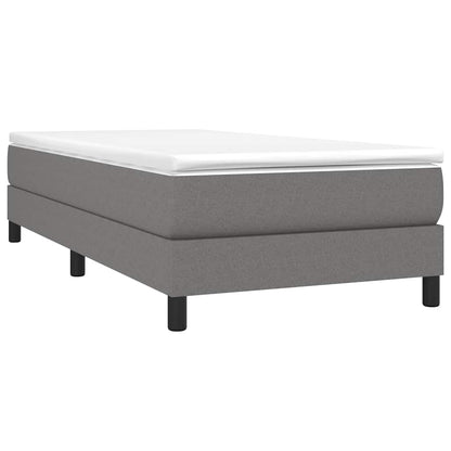Struttura Letto a Rete a Molle Grigio Scuro 100x200 cm Tessuto