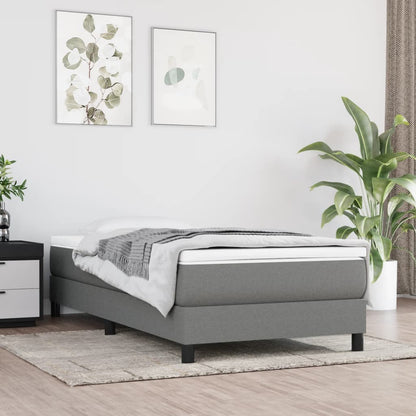 Struttura Letto a Rete a Molle Grigio Scuro 100x200 cm Tessuto | homemem39