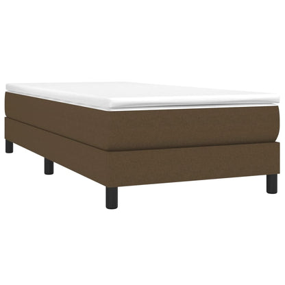 Struttura Letto a Rete a Molle Marrone Scuro 100x200 cm Tessuto | homemem39