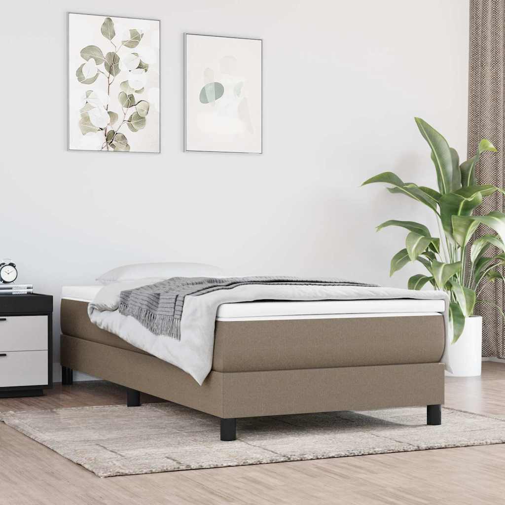 Struttura Letto a Rete a Molle Tortora 100x200 cm in Tessuto