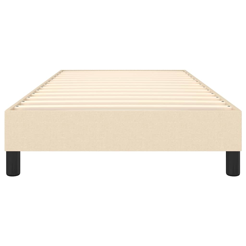 Struttura Letto a Rete a Molle Crema 100x200 cm in Tessuto