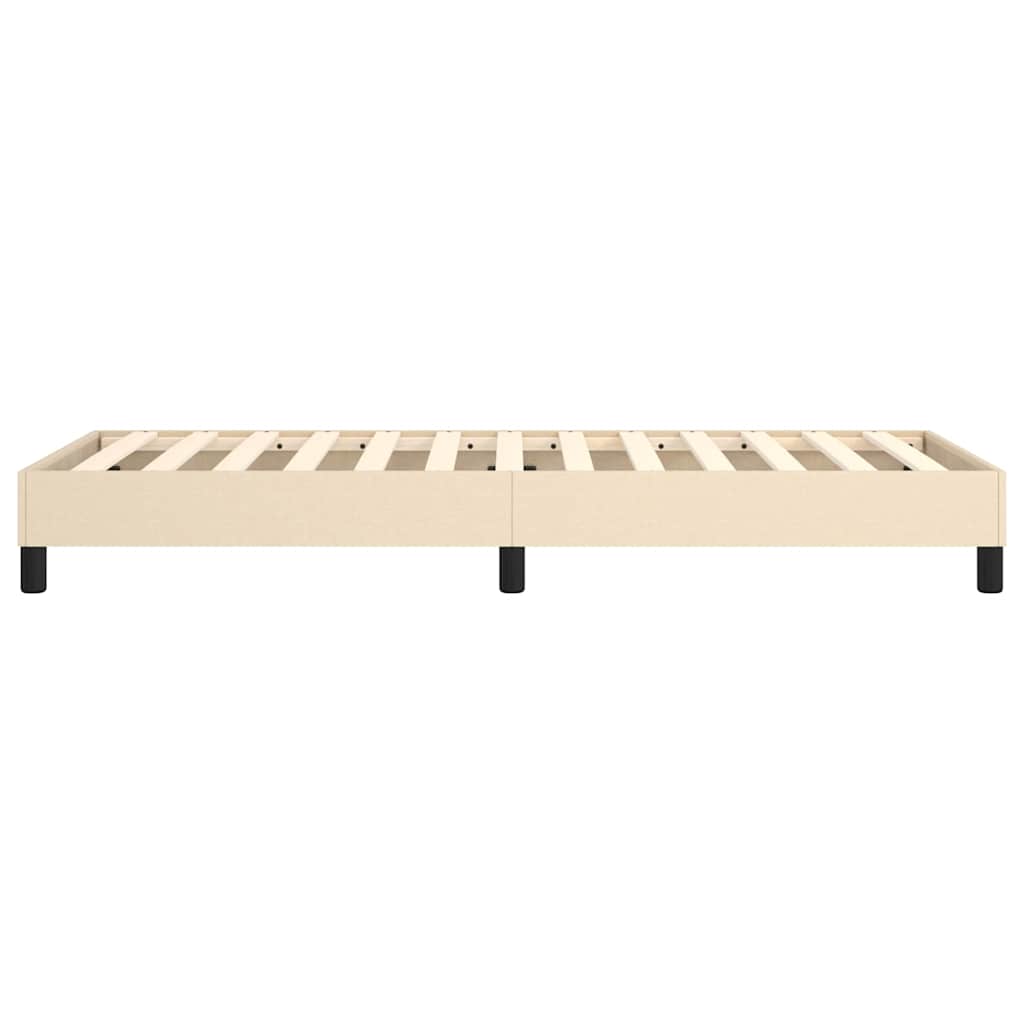 Struttura Letto a Rete a Molle Crema 100x200 cm in Tessuto