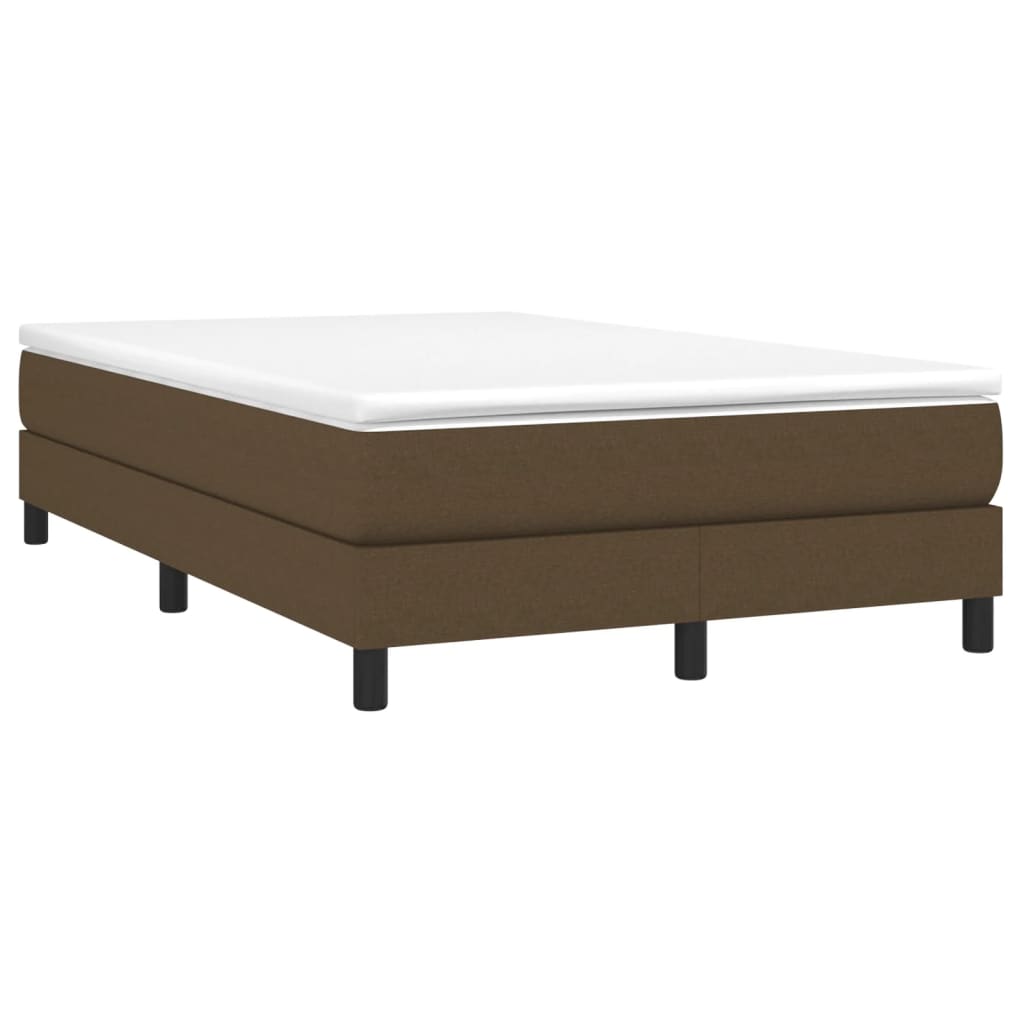 Struttura Letto a Rete a Molle Marrone Scuro 120x200 cm Tessuto
