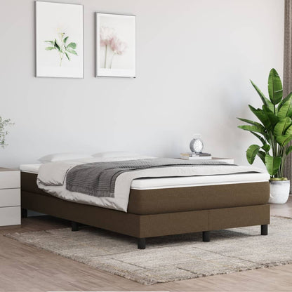 Struttura Letto a Rete a Molle Marrone Scuro 120x200 cm Tessuto