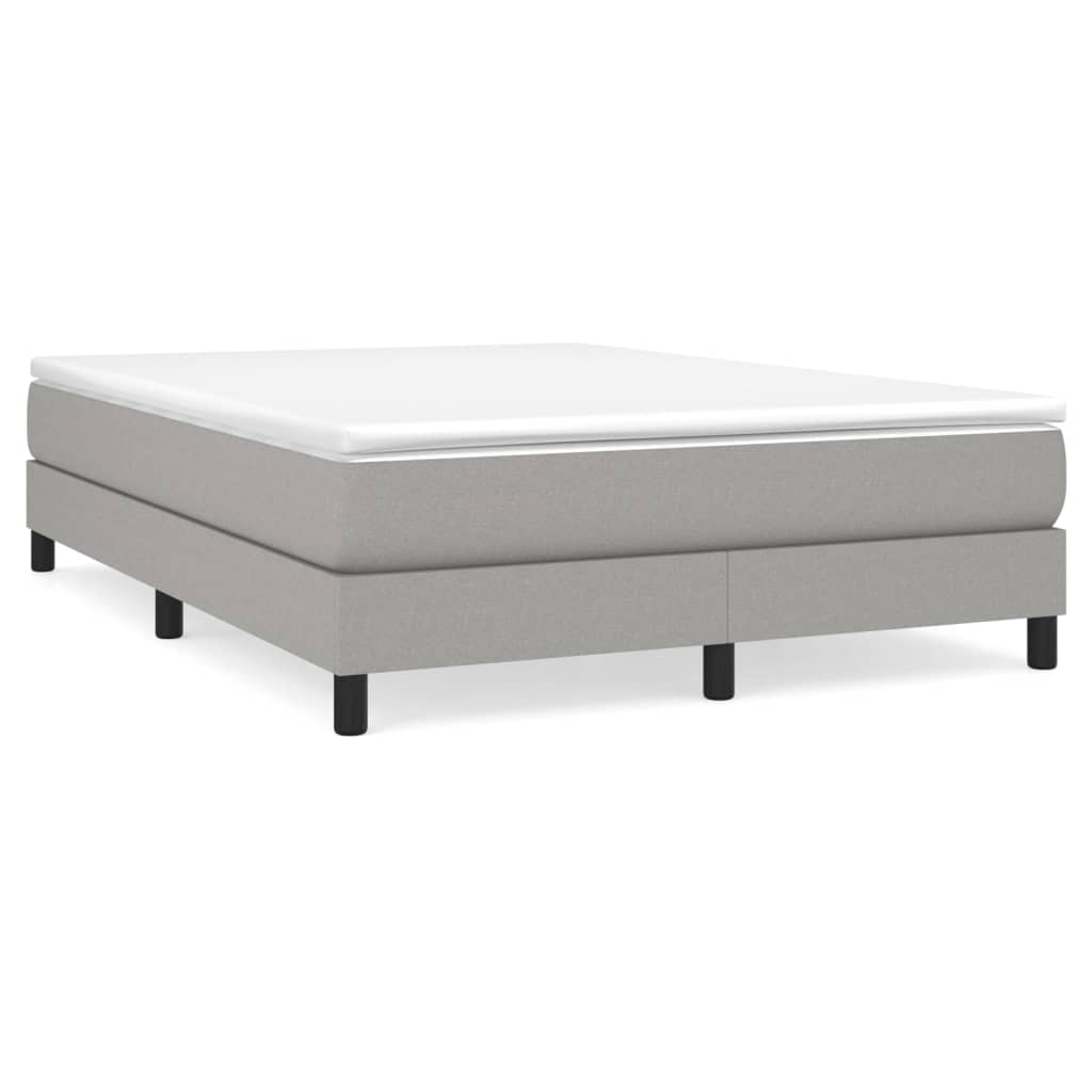 Struttura Letto a Rete a Molle Grigio Chiaro 140x190 cm Tessuto