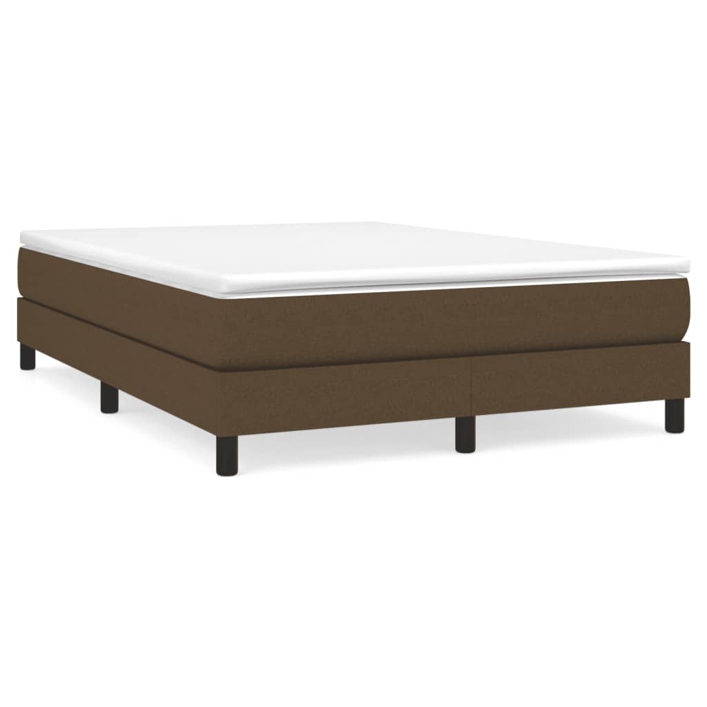 Struttura Letto a Rete a Molle Marrone Scuro 140x190 cm Tessuto | homemem39