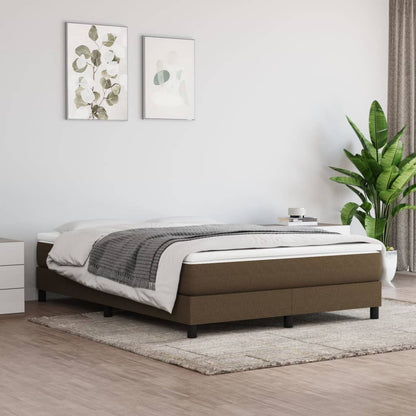Struttura Letto a Rete a Molle Marrone Scuro 140x190 cm Tessuto | homemem39