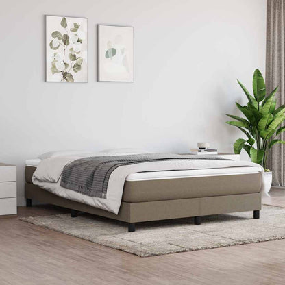 Struttura Letto a Rete a Molle Tortora 140x190 cm in Tessuto