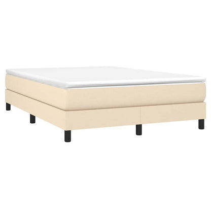 Struttura Letto a Rete a Molle Crema 140x190 cm in Tessuto