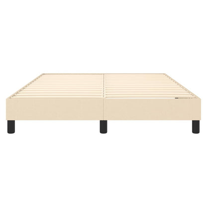 Struttura Letto a Rete a Molle Crema 140x190 cm in Tessuto | homemem39