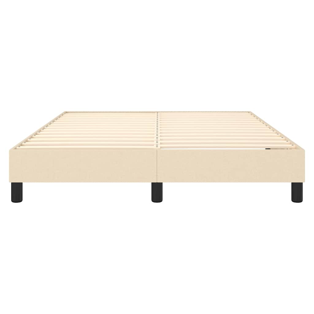 Struttura Letto a Rete a Molle Crema 140x190 cm in Tessuto