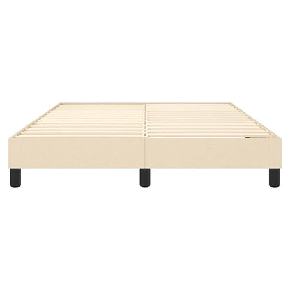 Struttura Letto a Rete a Molle Crema 140x190 cm in Tessuto
