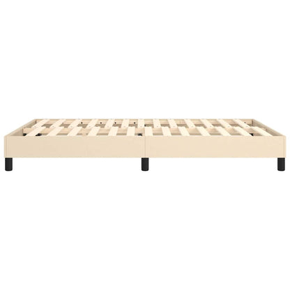Struttura Letto a Rete a Molle Crema 140x190 cm in Tessuto