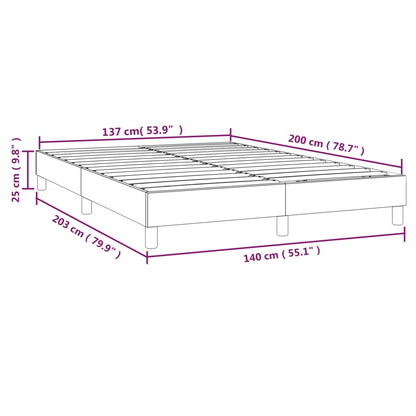 Struttura Letto a Rete a Molle Grigio Scuro 140x200 cm Tessuto