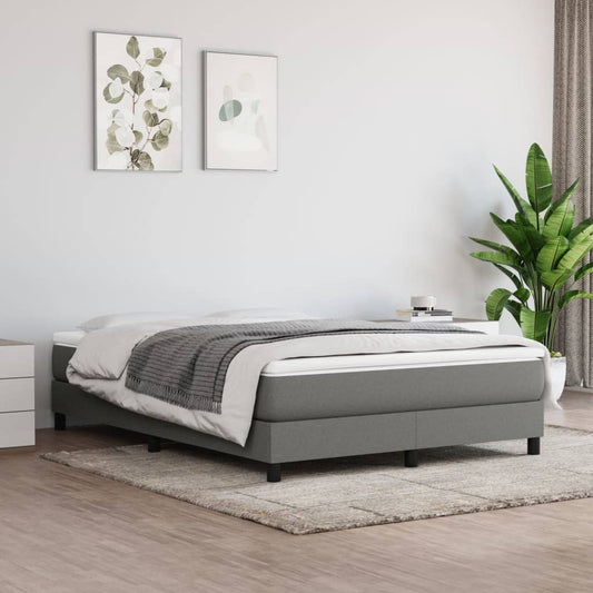 Struttura Letto a Rete a Molle Grigio Scuro 140x200 cm Tessuto | homemem39