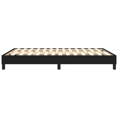 Struttura Letto a Rete a Molle Nero 140x200 cm in Tessuto