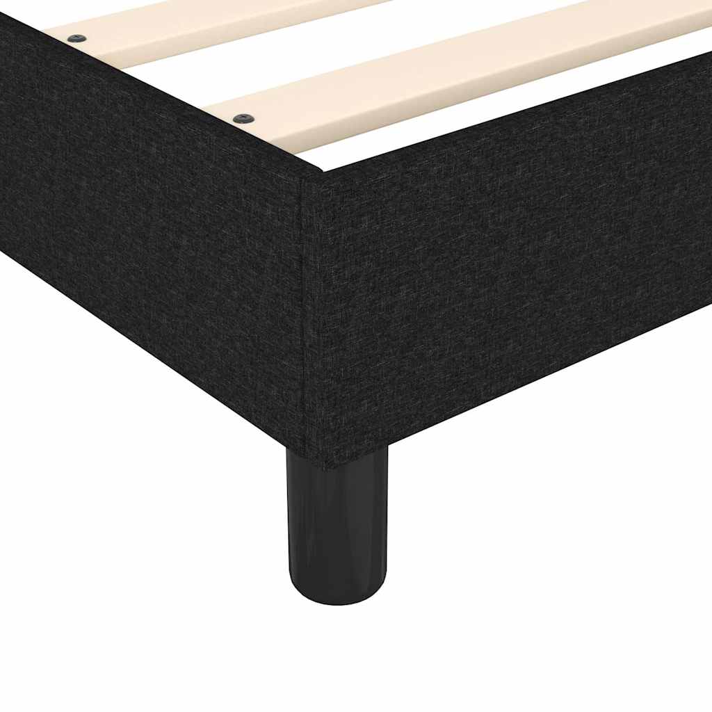 Struttura Letto a Rete a Molle Nero 140x200 cm in Tessuto