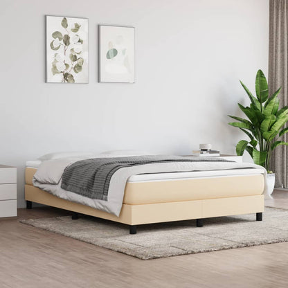 Struttura Letto a Rete a Molle Crema 140x200 cm in Tessuto | homemem39