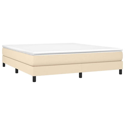 Struttura Letto a Rete a Molle Crema 160x200 cm in Tessuto