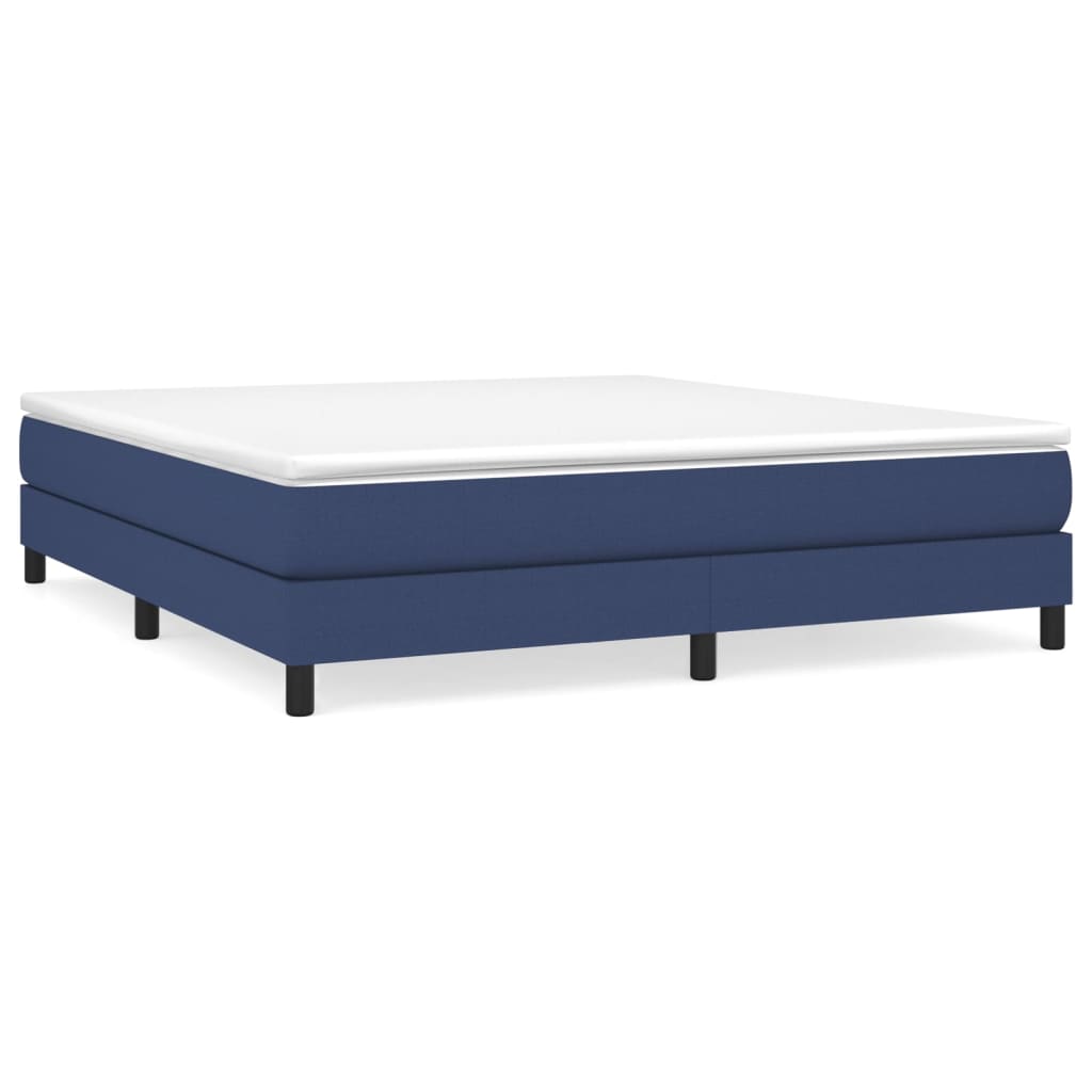 Struttura Letto a Rete a Molle Blu 160x200 cm in Tessuto | homemem39