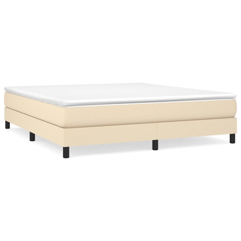 Struttura Letto a Rete a Molle Crema 180x200 cm in Tessuto | homemem39